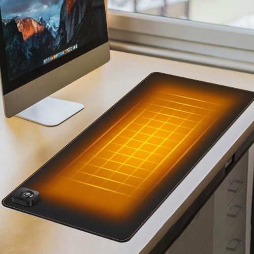 Ysenchan Heated Desk Pad 31.5x13 Inch - 5 Heat Levels With Auto Shut-Off