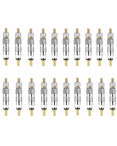 Image of Riseuvo 20pcs Presta Valve Core - Durable Replacement for Road & MTB Tires - Leak-Proof Tubeless Stem Cores - Universal Cycling Maintenance Kit