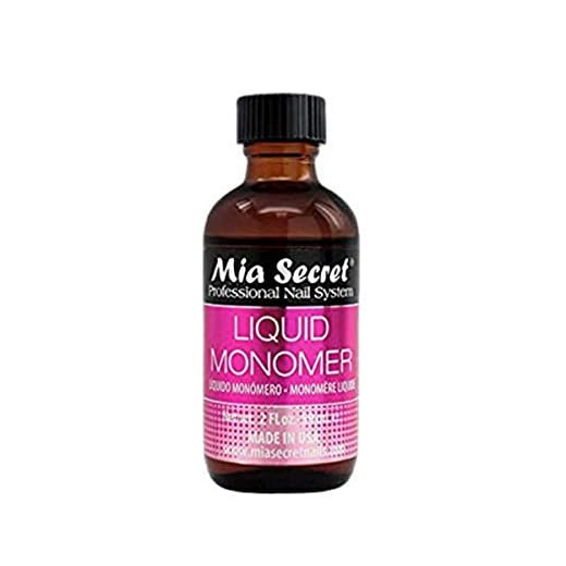 2 oz Mia Secret Liquid Monomer - Professional Acrylic Nail Liquid for Acrylic Powder - EMA monomer - Nail Monomer liquid - ema monomer acrylic nail liquid