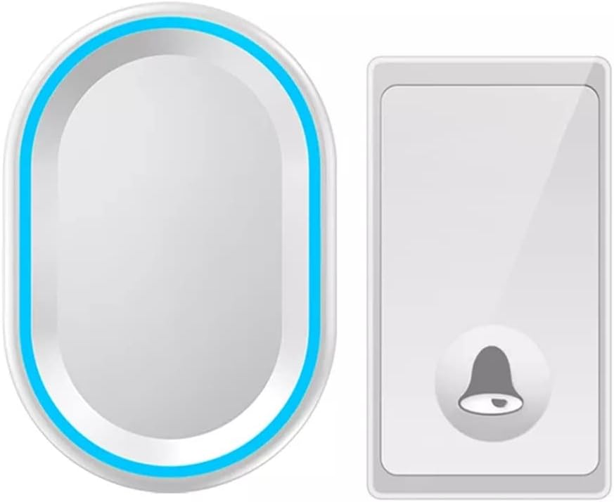 Door Bell 58 Chimes 300M Remote Smart LED Doorbell Battery 1 2 Button 1 2 3 Receiver (Color : E, Size : 1)