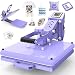 AKEYDIY 15" x 15" Slide Out Heat Press for T Shirts - Fast Heating for Sublimation, Industrial Even Heat Transfer & Precise Temp Control, Shirt Heat Press for Vinyl & Fabric Projects (15x15 Purple)
