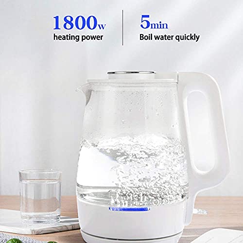 Klassischer Wasserkocher, Öko-Glas-Wasserkocher, 1,7-L-Akku-Wasserkocher mit blauer LED-Beleuchtung, Tee-Wasserkocher… – Bild 3