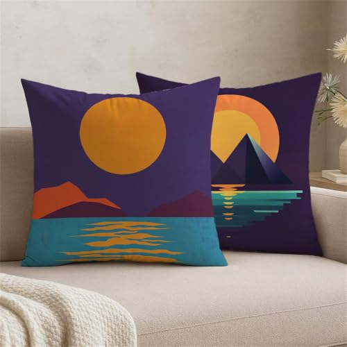 Housse de Coussin 50x50 cm Violet Anti-Accroc avec Zip Invisible - 4