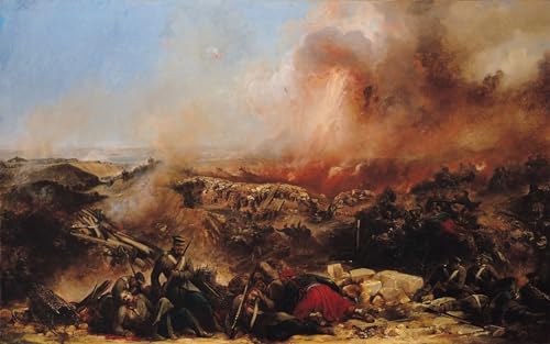 Pintura mural en lienzo de la Batalla de Sebastopol para decoración, 60x90cm