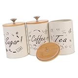 Photo Gallery heallily 3 contenitori da cucina vintage con coperchio, ermetici, per tè, caffè, zucchero, barattoli antipolvere per casa, caffetteria, ristorante, organizzazione Photo Gallery heallily 3 contenitori da cucina vintage con coperchio, ermetici, per tè, caffè, zucchero, barattoli antipolvere per casa, caffetteria, ristorante, organizzazione