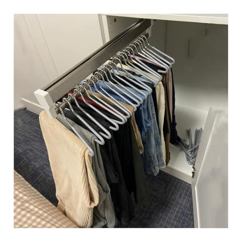 Perchero ajustable y extensible, barra de acero resistente para almacenamiento de ropa, carga máxima de 25 kg, ideal para organización de armarios y ahorro de espacio
