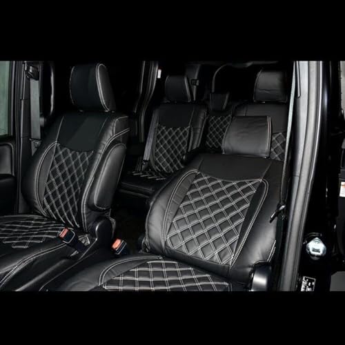 ノア ヴォクシー エスクァイア 80系 ZRR ZWR80.85後期 H29.7- シートカバー 7人乗り 1?3列セット 車種専用設計 PVC カーシート キルトスタイル ブラックレザー