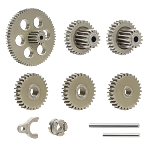 Steel Transmission Gear Complete Gearbox Gears Set for RC Crawler Car 1/24 1/18 FMS FCX24 Power Wagon K5 FCX18 LC80 Upgrade Part