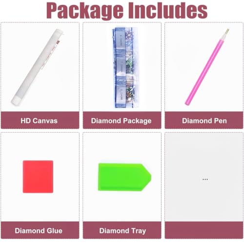 Image of Flavizo Diamond Painting Kit for Adults, DIY Craft with Drill Rhinestones Canvas, Creative Diamonds Artwork, Handmade Decoration Sparkling Home Wall Display (Pink Elephant)