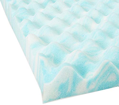 Linenspa 2 Inch Convoluted Gel Swirl Memory Foam Mattress Topper - Promotes Airflow - Relieves Pressure Points - Full #TOP6