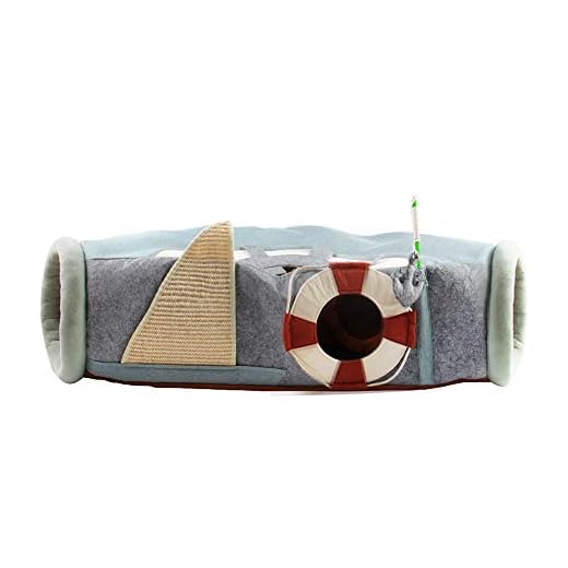 thematys Kattentunnel I kattenspeelgoed I kattenbed en hangmat I veelzijdig kattenspeelgoed I robuust (stijl 1)