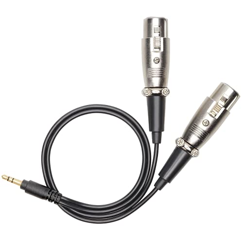 Movo Tcb7 Dual Female Xlr To Male 3.5Mm Trs Cable - Xlr To 3.5Mm Adapter For Xlr Board, Xlr Amp - Stereo To Xlr Cable Adapter For Mixer Cables, Mic Input Cable, Dj Audio Cables, Xlr Headphone Cable #TOP11