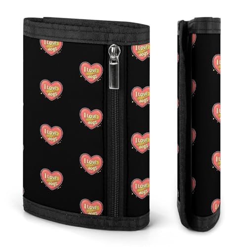 I Love Corn Dogs Custom Trifold Wallet Front Pocket Credit Card Holder with Coin Purse for Men Women Travel Gifts3