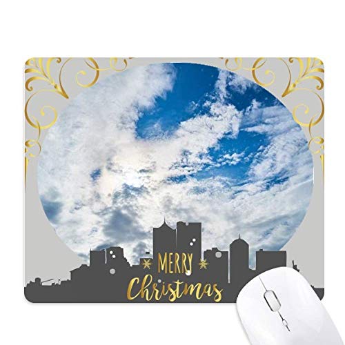 Tapis de souris grand confort nuit de Noël ciel bleu pour éviter les reflets