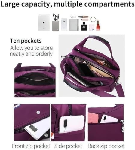 Blaciokamith Soft-Side Lightweight Underseat Tote Bag – Multi-Pocket Waterproof Anti-Theft Crossbody Handbag2