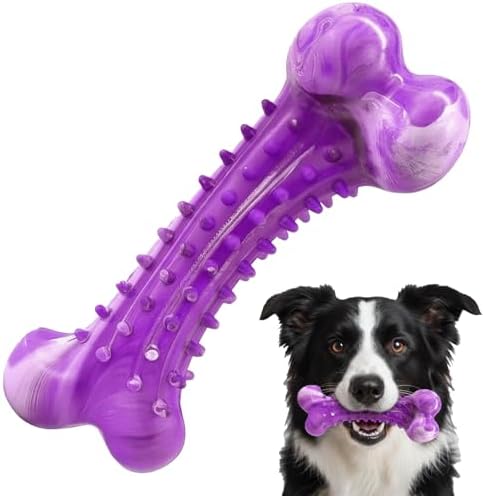 Dog Toys for Aggressive Chewers, Long Lasting Dog Chew Toys - Interactive Rubber Bone Toy for Large, Medium Breed - Large Dogs Toy Keep Them Busy