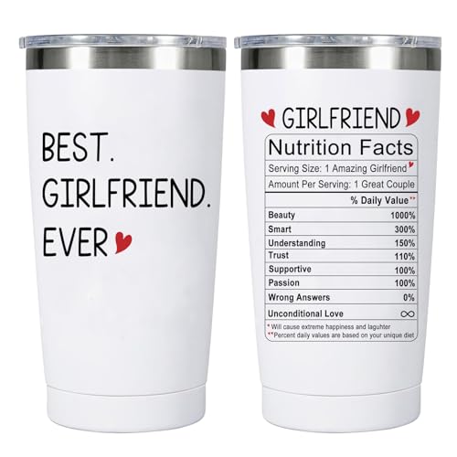 Waldeal Best Girlfriend Ever Tumbler 20 Oz - Valentines Day Gifts for Her, Anniversary, Birthday...