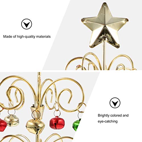 Amosfun Ornamentos de árvore de Natal para ouro pequeno -1 peça adorável feito minicaleco enfeite de