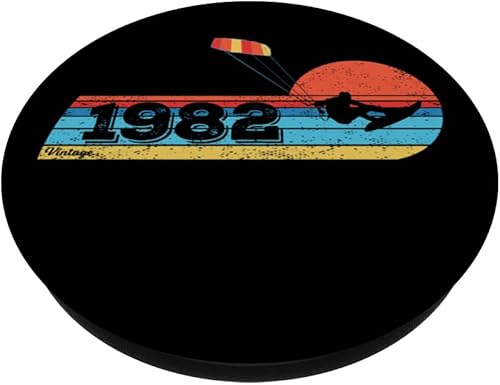 Miniatura 2 de Kitesurfer Kitesurfing Birthday Vintage 1982 born Kitesurf PopSockets Standard PopGrip
