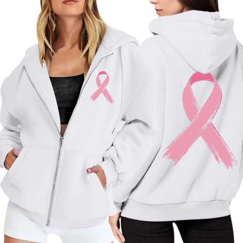 Sweat à capuche zippé en polaire rose idéal pour vos marches solidaires actives