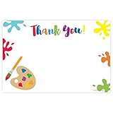 Art Painting Birthday Thank You Cards (20 Count)