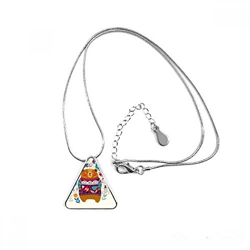 Pendentif ours rose triangle le cadeau idéal pour vos proches