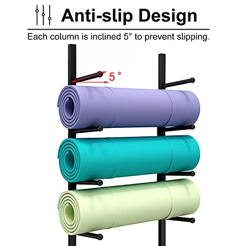 Support tapis de yoga mural en fer : la solution gain de place ajustable