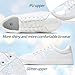 AISFAES Glitter Sneakers Sparkly Low Top Sequins Sneakers Lace Up Tennis Shoes Comfort Bling Shoes Fashion Shiny Walking Shoes(White Glitter,9 Women/7.5Men)