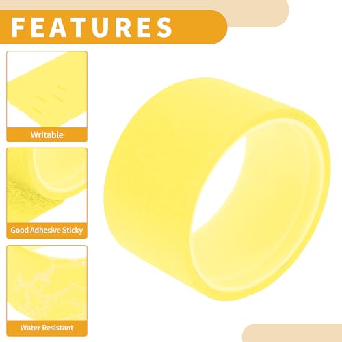 Image of 4 Pcs 0.6cm /1.5cm /2.5cm /5cm /0.2cm x 10m Universal Painters Tape - DIY Car Auto Paint for Masking Tape No Residue - Crepe Paper Yellow