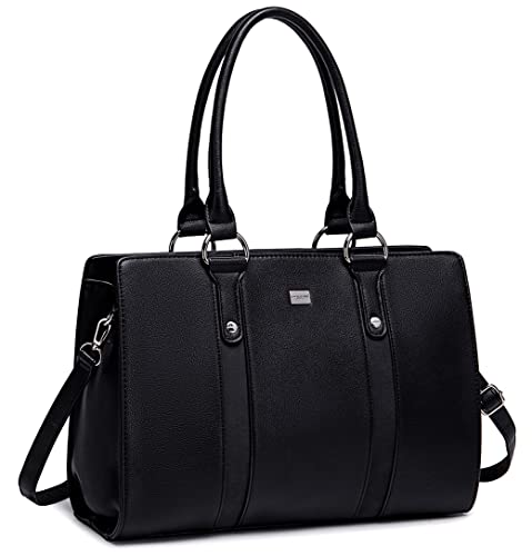 David Jones - Sac à Main Femme Cabas Fourre-Tout Grande Taille XL - Sac Fille Cours Travail Business Multicolore - Anse Longue Sac Epaule Bandoulière Cuir PU - Porte-Document Cartable - Noir