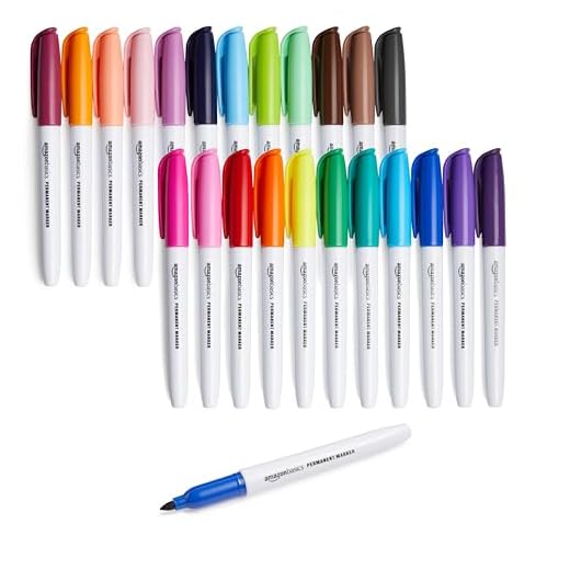 Amazon Basics Rotuladores permanentes, Paquete de 24, Surtido