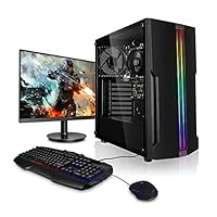 Megaport Komplett-PC AMD Athlon 3000G 2X 3.50 GHz • 24" Full-HD Monitor + Tastatur+Maus • AMD Radeon R7 • 8GB DDR4 • Windows 10 • 1TB HDD • komplett Set Computer komplettsystem günstig pc