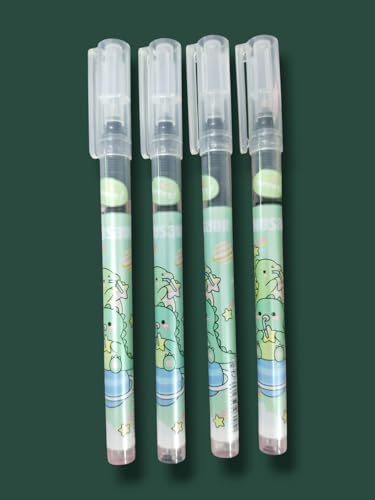 Image of 4Pcs Dinosaur Pens Cute Pens 0.5mm Black Pen for Office School Stationeries Supplies Gift- Gel Pen Set