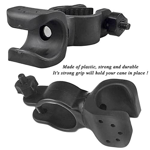 Support de canne pour déambulateur universel ID 1 pouce - Fixation béquille x2 - 5