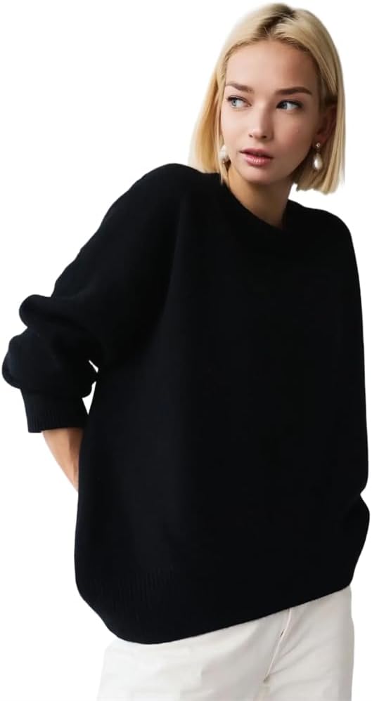 ChenKongHai Casual Loose Knitted Sweater Pullover for Autumn/Winter Women' Sweaters Slim Neck Sleeve Female