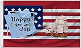 Columbus Day Celebration 3X5 Ft Flags with Brass Grommets for Parade or Movements,Save Columbus...