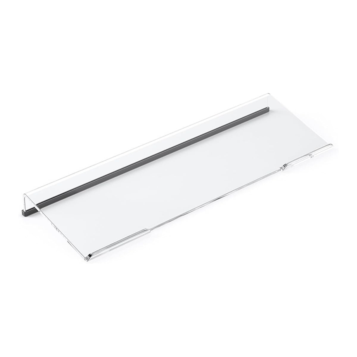 Plateau pour Clavier en Acrylique Transparent,43x14cm Support Ergonomique | Incliné Rehausseur Antidérapante en Silicone pour Frappe, Convient à la Plupart Des Claviers, pour Bureau, Maison, école