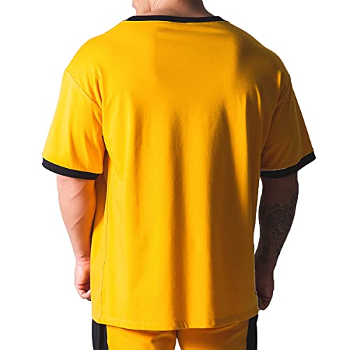 Image of Magiftbox Workout Shirts Short Sleeve Oversized Hipster Loose Gym Shirts Basketball Hip-hop Street Style T-Shirts for Men T44