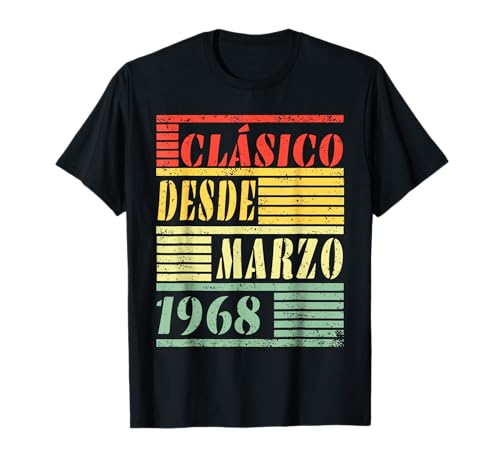 Hombre 55 Años Cumpleaños 1968 Hombre 55 Años Marzo Clásico Camiseta