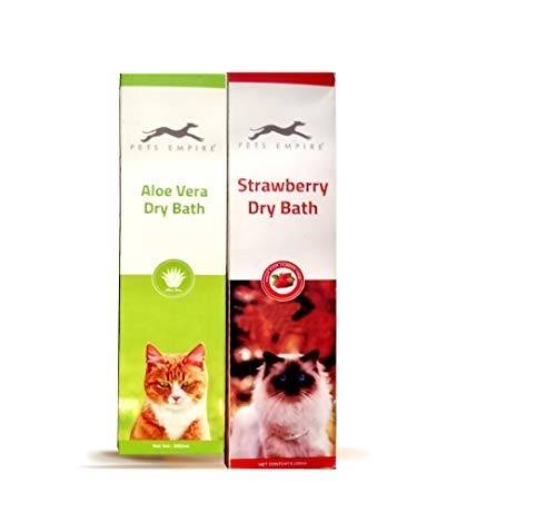 Pets Empire Waterless Cat Shampoo | All Natural Dry Shampoo for Cats No Rinse Required- 250 ml (Strawberry + Aloe Vera) (B08B4LZ4GJ) Amazon Price History, Amazon Price Tracker