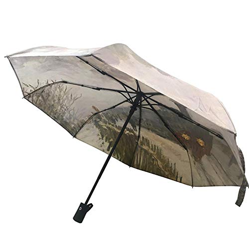 Parapluie pliant automatique motif peinture artistique pour femme et homme