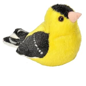 Wild Republic Audubon Birds American Goldfinch Plush with Authentic Bird Sound, Stuffed Animal, Bird Toys for Kids and Birders