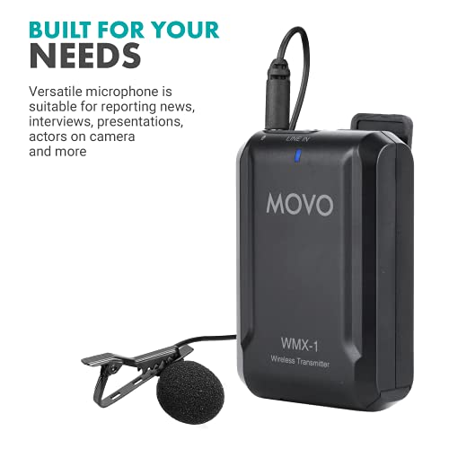 Movo Wmx-1-Tx 2.4Ghz Wireless Lavalier Microphone, Transmitter Wmx-1 Wireless Microphone System, Edge-Di, Edge-Uc Wireless Mic Systems - Wireless Lapel Microphone For Iphone, Android, Dslr #TOP4