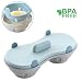 Microwave Egg Poacher BPA Free & Dishwasher Safe Dual Caves Poached Egg Maker Double Cups...