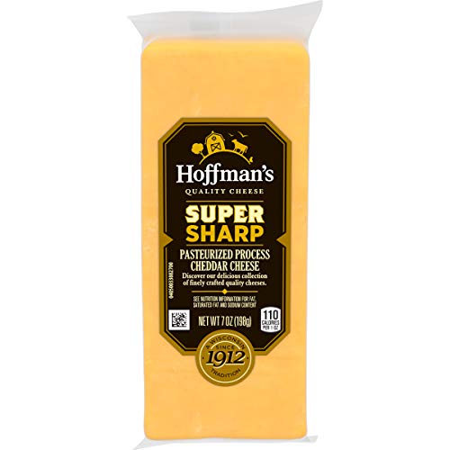 Hoffman's Cheese Super Sharp Cheddar Cheese, 7 oz Wrapper