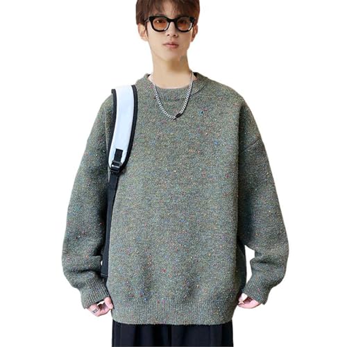 Men's Sweater Round Neck Knit Pullover Warm Casual Long Sleeve Autumn Winter Top for Men