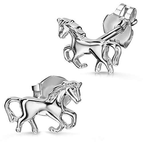 XAANA Mädchen-Ohrstecker Pferd 925 Sterlingsilber AMZ0066 Cover