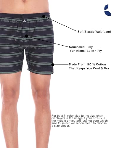 Image of Cotton Boxer Shorts for Men, Breathable, Comfortable & Lightweight (Pack of 2)