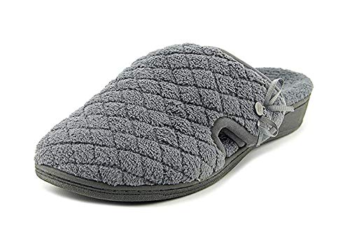 Vionic Women's Adilyn Slipper- Ladies Adjustable Slippers with Concealed Orthotic Arch Support Light Grey 9 Medium US