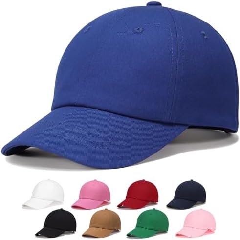 WILLPORT Kids Baseball Cap for Age 2-5,Adjustable Cotton Toddler Baseball Hat for Boys & Girls,Royal Blue